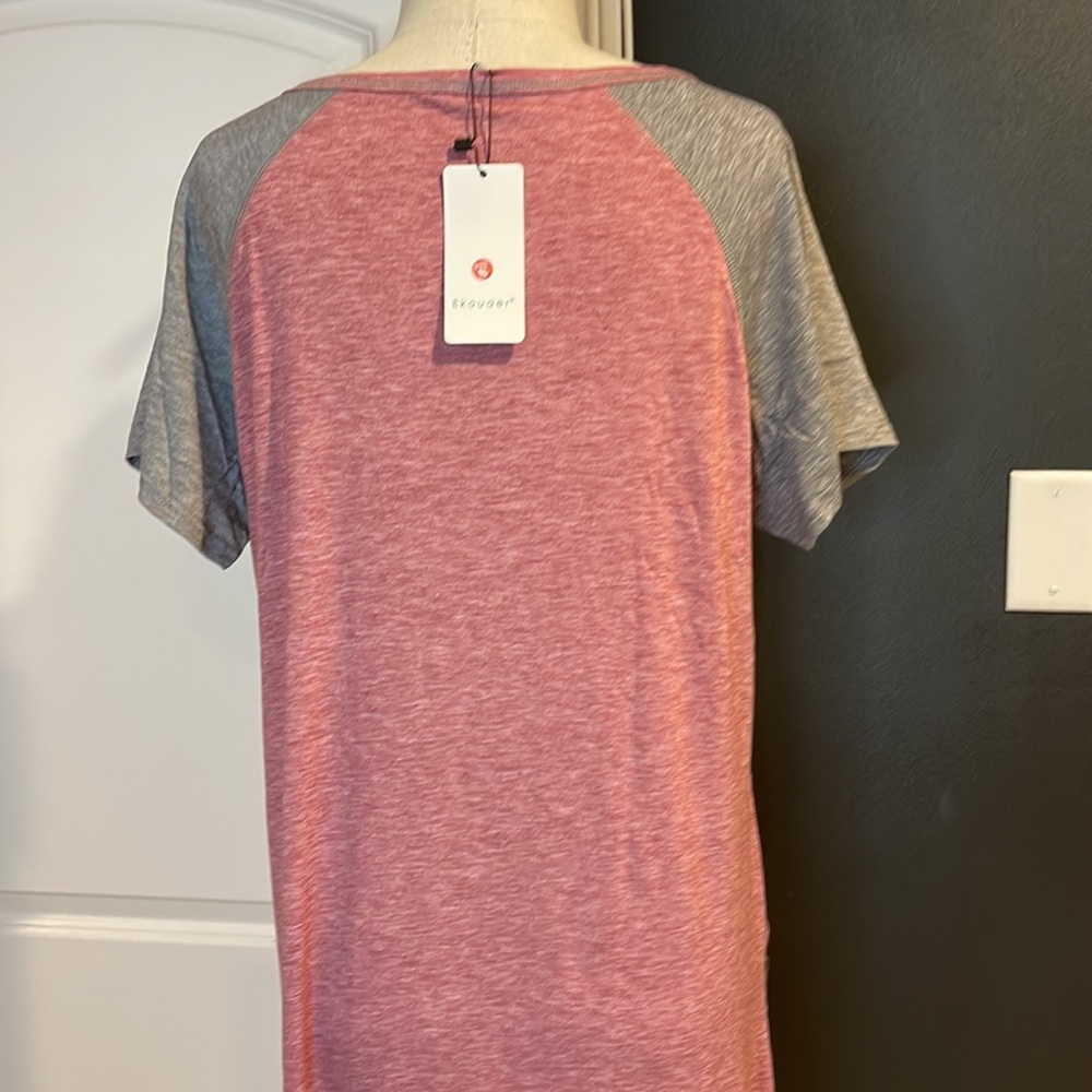 Grey and pink v neck night dress 📦 (XL -58) - Picture 11 of 15